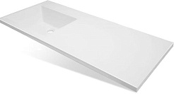 Style Line Тумба с раковиной Даллас 110 L Люкс, белая PLUS эмаль – фотография-8